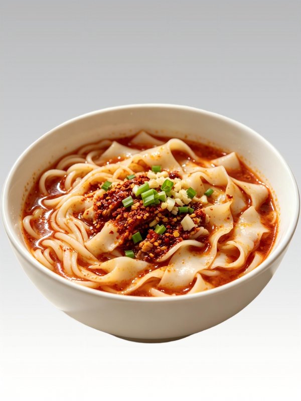 Spicy Garlic Wide Noodles