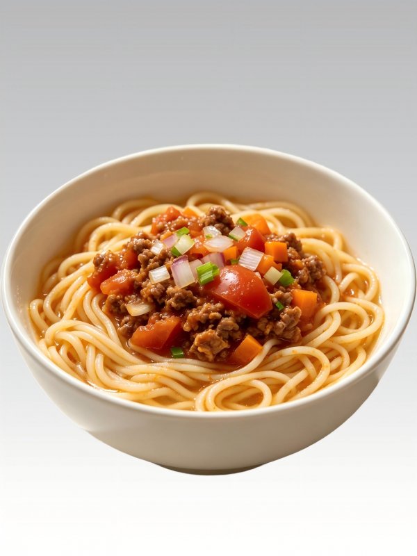 Tomato & Ground Meat Spaghetti